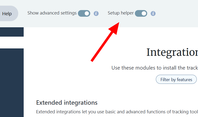 setup helper switch