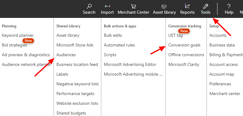 ms ads action tracking tutorial 2
