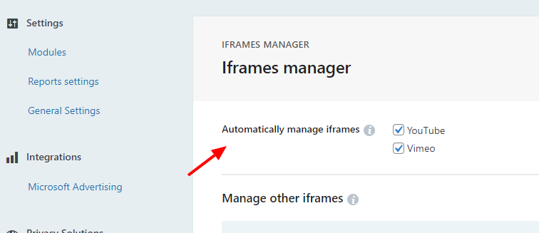 iframes full auto management