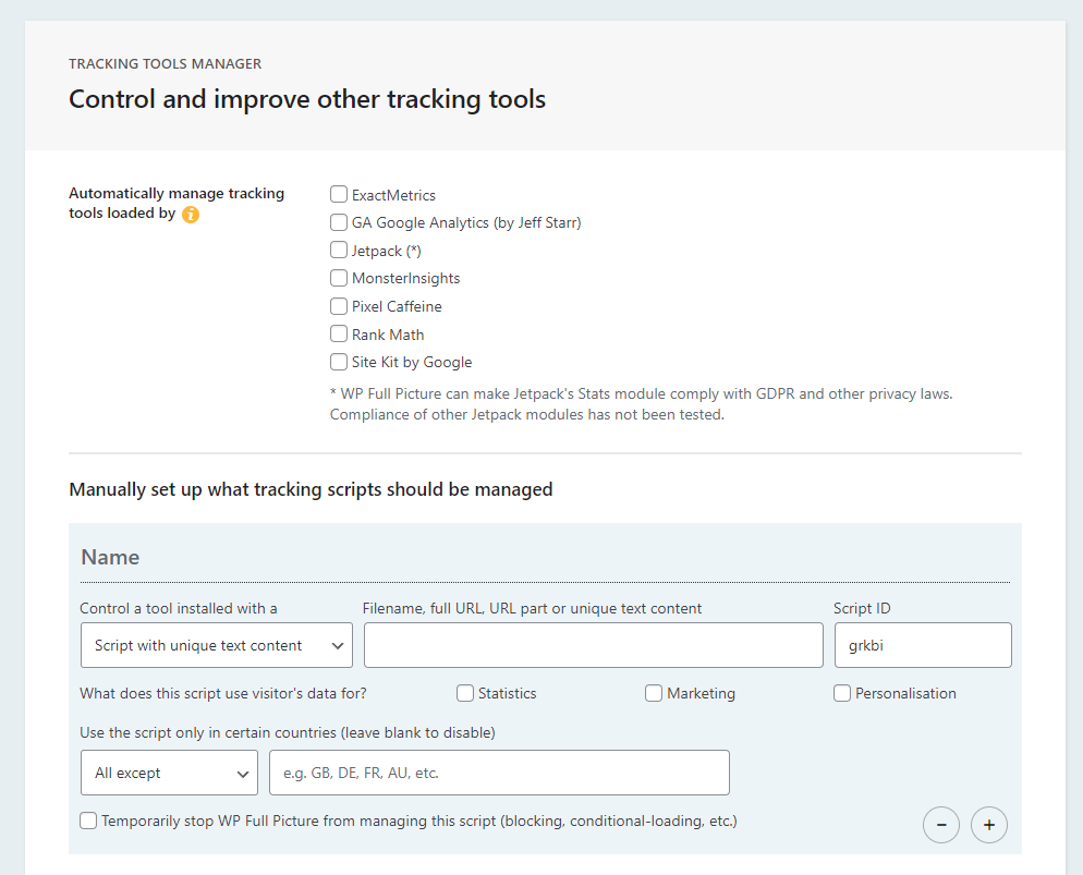 tracking tool manager admin