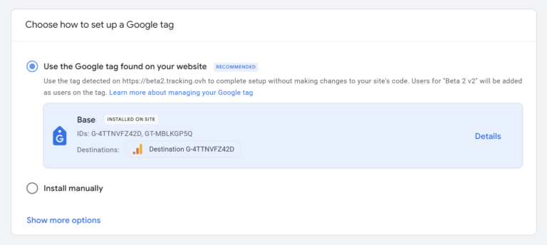 How to remove destinations from a combined Google Tag 2 automatic joining of google tags
