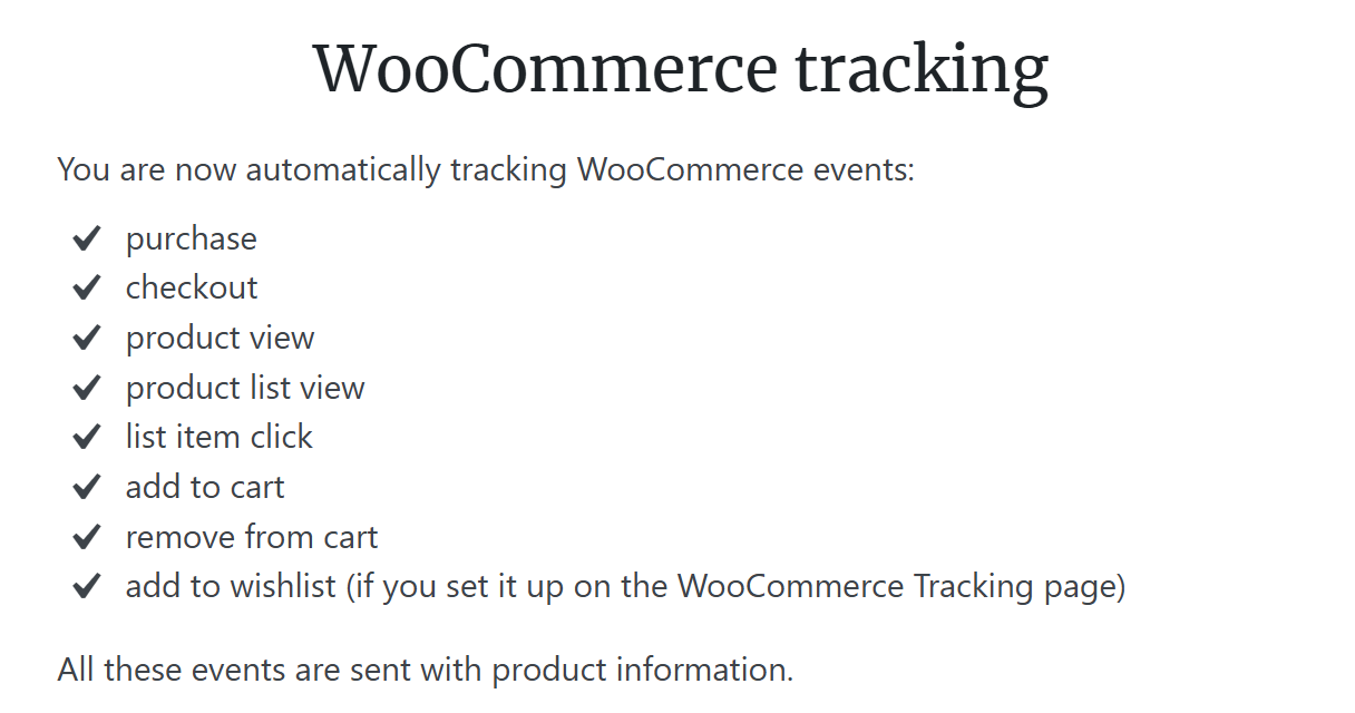 WooCommerce Tracking 2 ga automatic woo tracking
