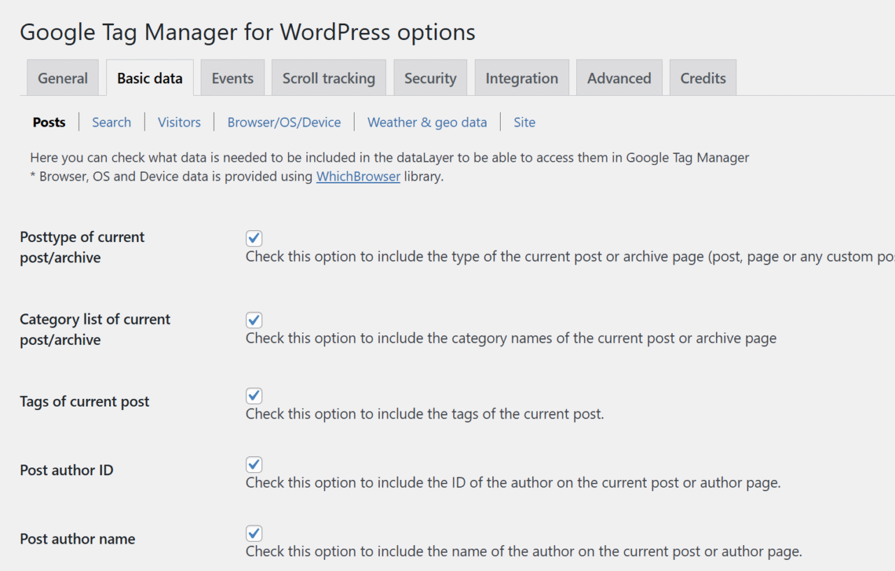 7 Alternatives to GTM4WP Compared 2 gtm4wp settings
