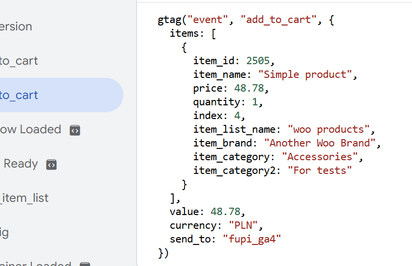 Home 7 tag assistant event parameters