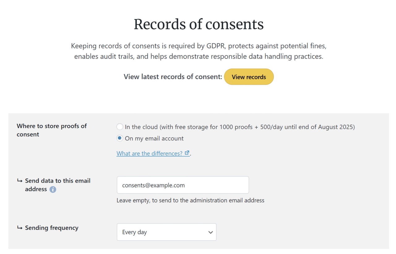 v9 records of consents module