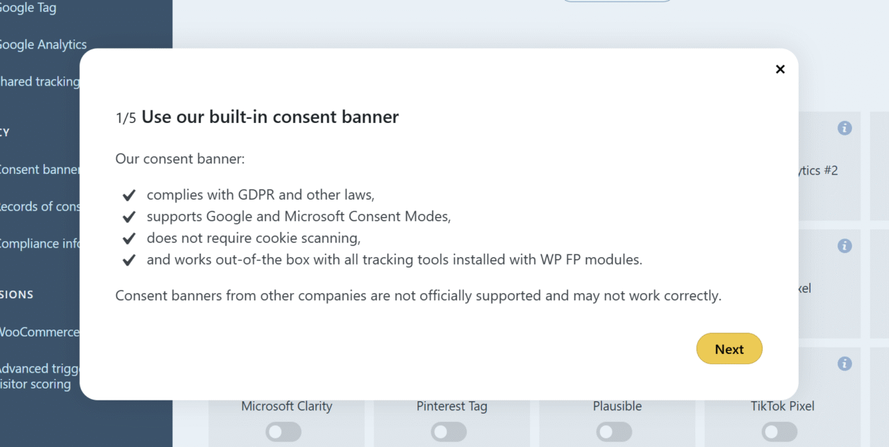 simple onboarding popups