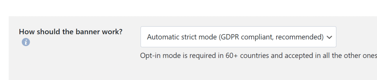 How to track users according to GDPR and other privacy regulations 1 consent banner modes dropdown