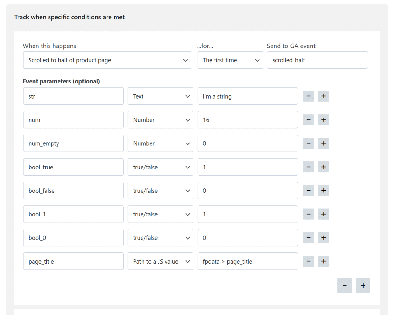 How to set up custom parameters 1 custom events with parameters in ga