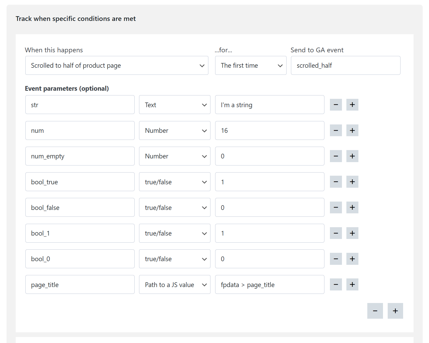 What are custom triggers and how to set them up 4 custom events with parameters in ga