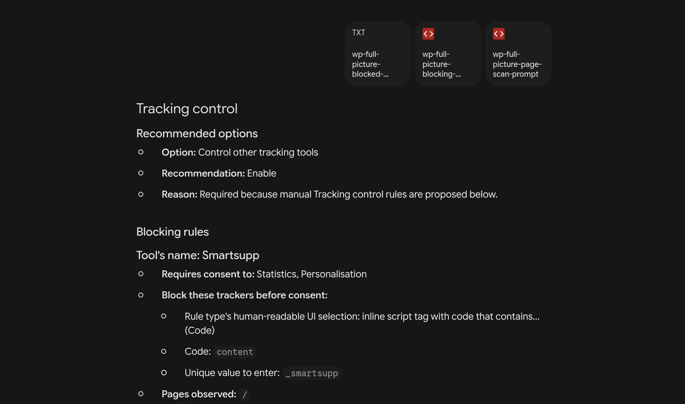 How to block tracking tools before consent 10 AI analysis results with recommendations of next steps